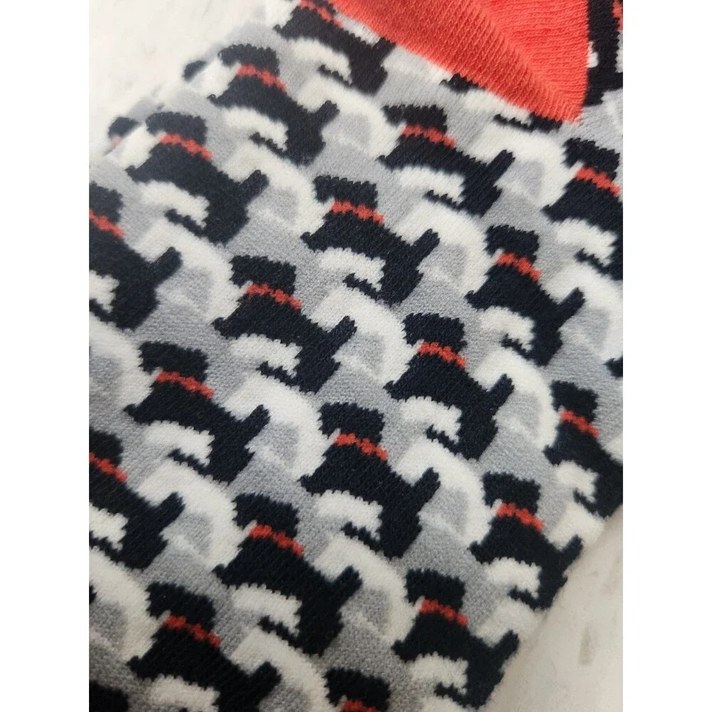 Vera Bradley Women's Crew Socks Dog Red Grey and Black Brand New. 1 Pair Cute